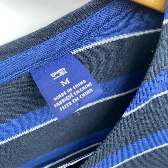 Scotch & Soda Women's Blue Black Striped Long Sleeve Top M - Picture 3 of 7